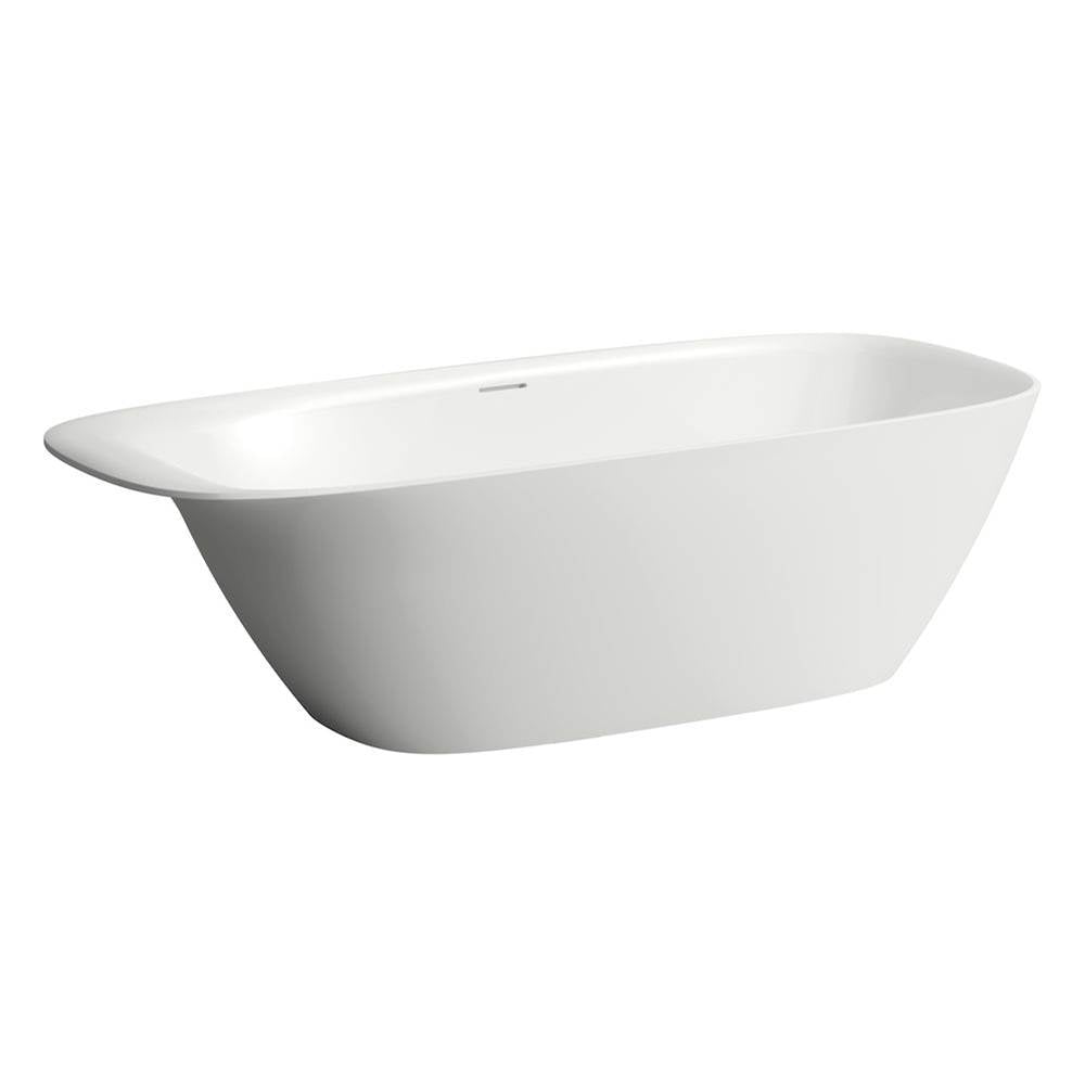 Laufen - Freestanding bathtub, made of Sentec solid surface, with integrated head rest, Matte Satin Finish - Glossy White