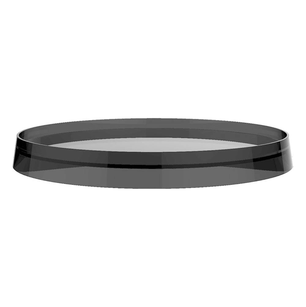Laufen - Bowl ''disc'', for wall tray, toilet paper holder and faucets ''disc'' with 10-13/16'', plastic - Smokey Grey