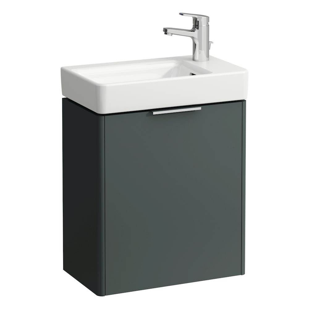 Laufen - Vanity Only, 1 door, door hinge right, matching small washbasin 815954 - Traffic Grey