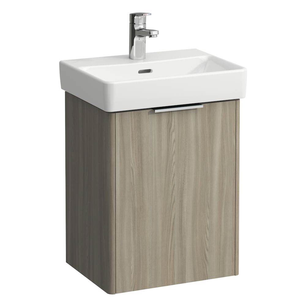 Laufen - Vanity Only, 1 door, door hinge left, incl. drawer organizer, matching small washbasin 815961 - Light Elm
