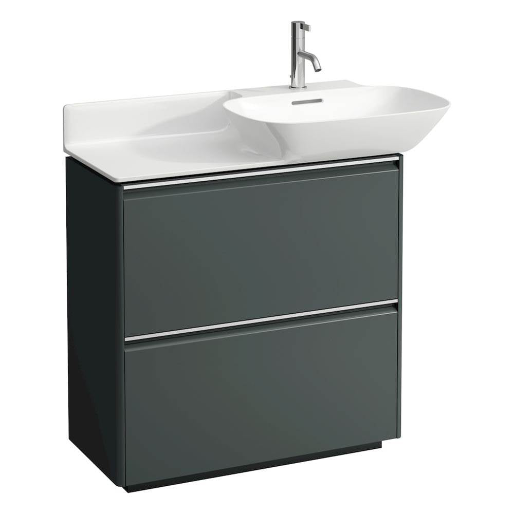 Laufen - Vanity Only, with 2 drawers, matching countertop washbasins 813301/2 - Traffic Grey
