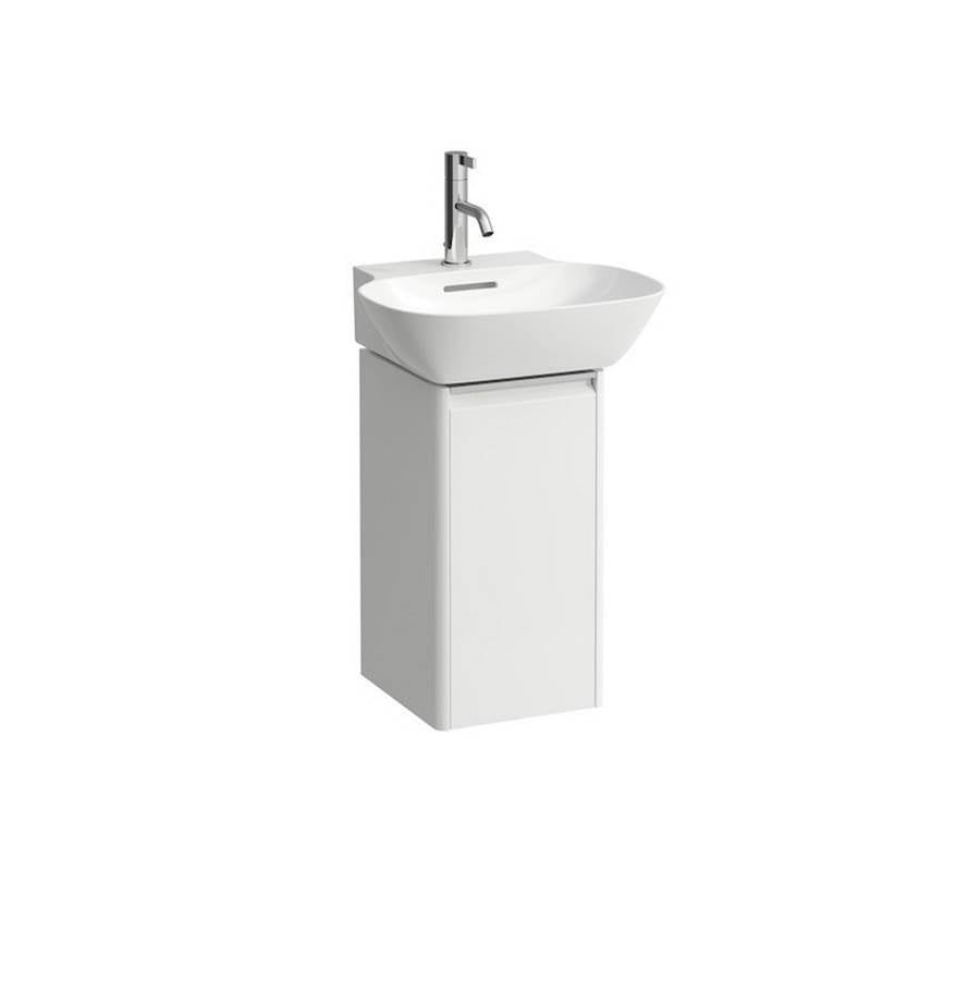 Laufen - Vanity Only, 1 door, left hinged, 1 internal shelf, matching countertop small washbasin 815301 - White Matte