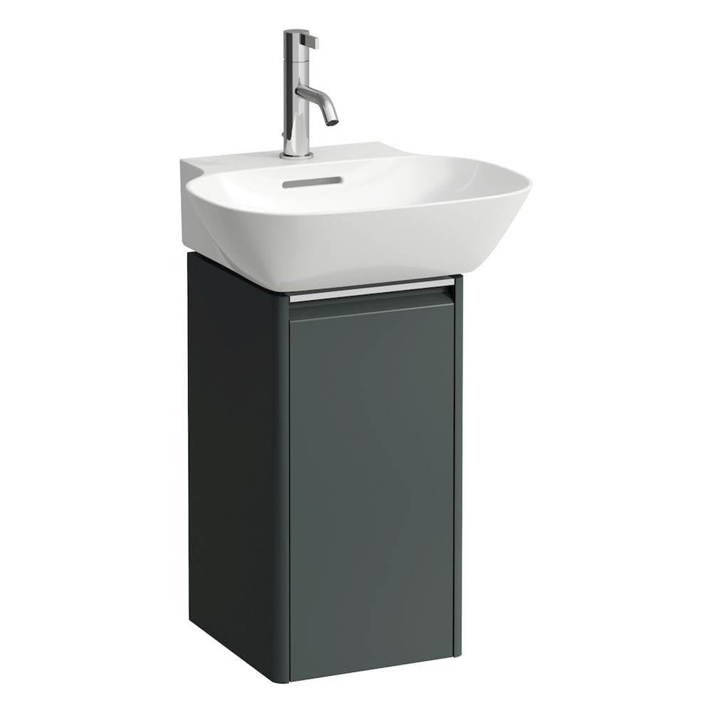Laufen - Vanity Only, 1 door, left hinged, 1 internal shelf, matching countertop small washbasin 815301 - Traffic Grey