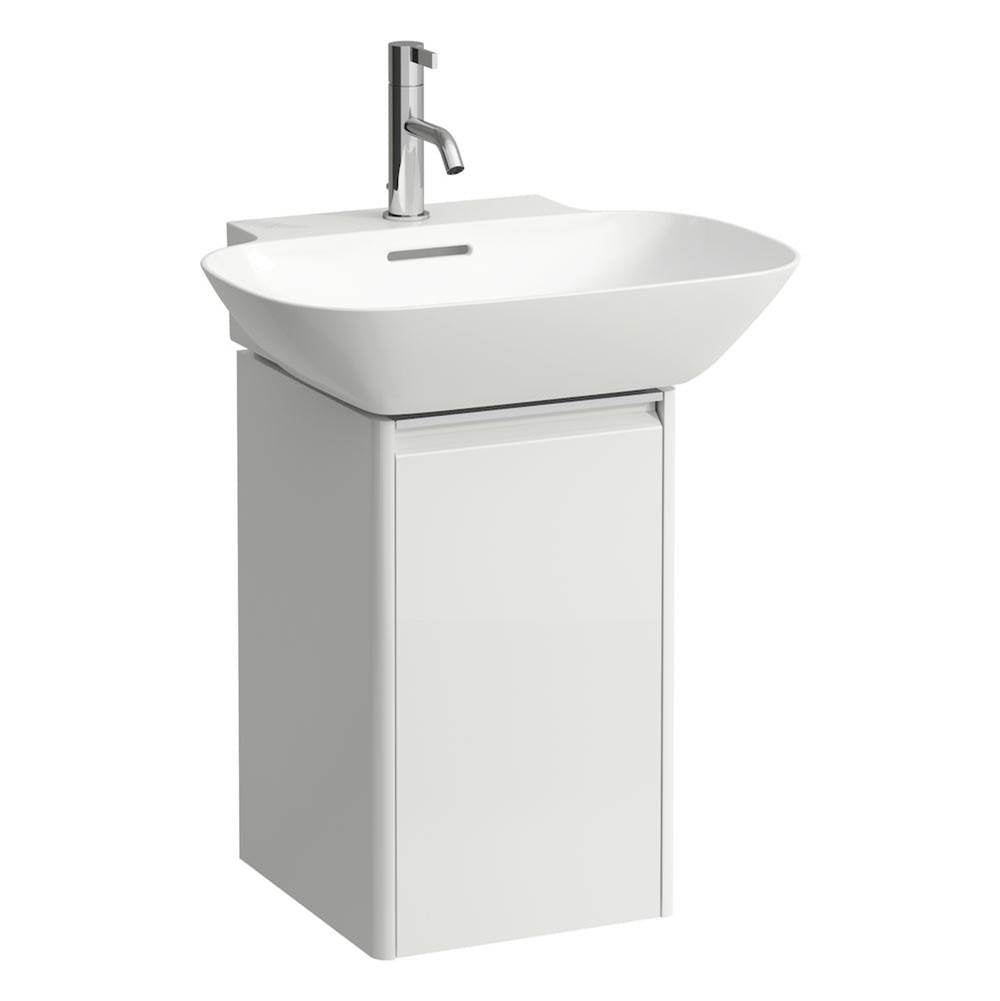Laufen - Vanity Only, 1 door, right hinged, 1 internal shelf, matching countertop washbasin 810302 - White Glossy