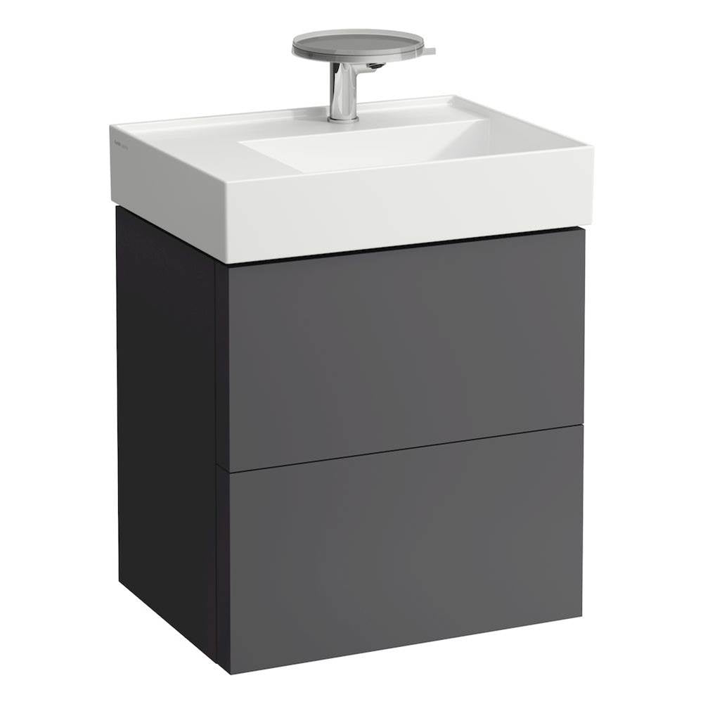 Laufen - Vanity Only with two drawers for washbasin shelf left 810335 (incl. organiser) - Slate Grey