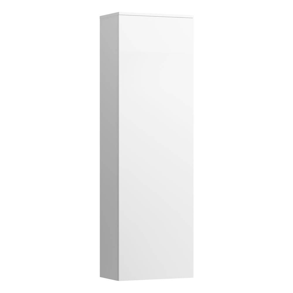 Laufen - Tall Cabinet with 1 door, door hinge right, 4 glass shelves - White Matte