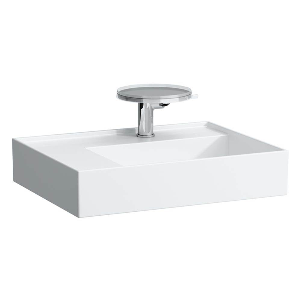 Laufen - Washbasin, shelf left, with concealed outlet, w/o overflow, wall mounted - Glossy White