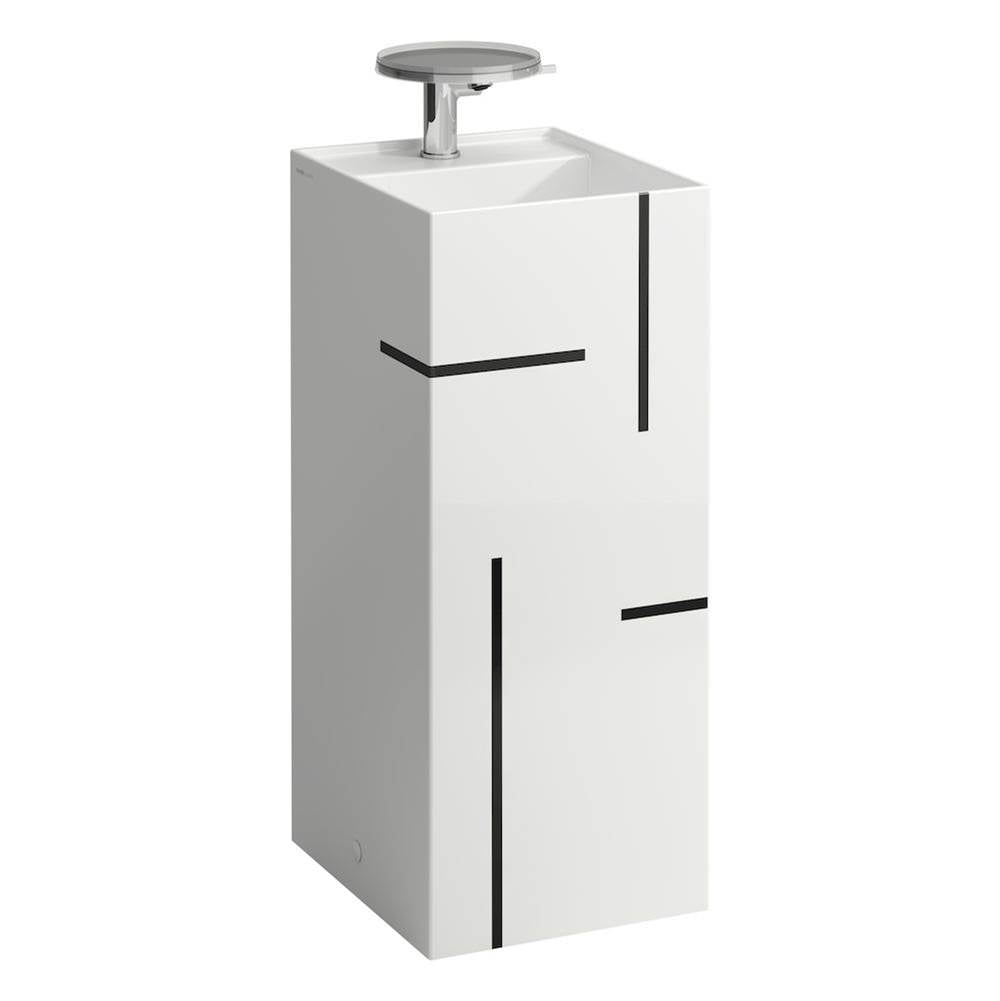 Laufen - Freestanding washbasin with concealed outlet, w/o overflow - Lines Black