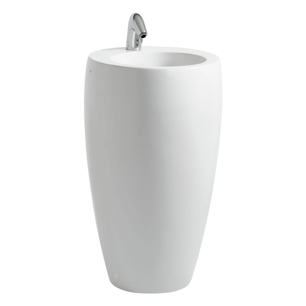 Laufen - Freestanding washbasin, with concealed overflow, incl. ceramic waste cover - Lcc White