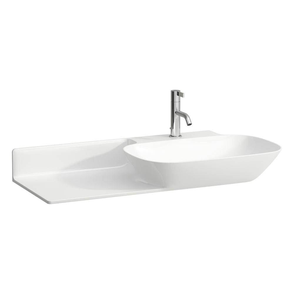 Washbasin console, shelf left, wall mounted