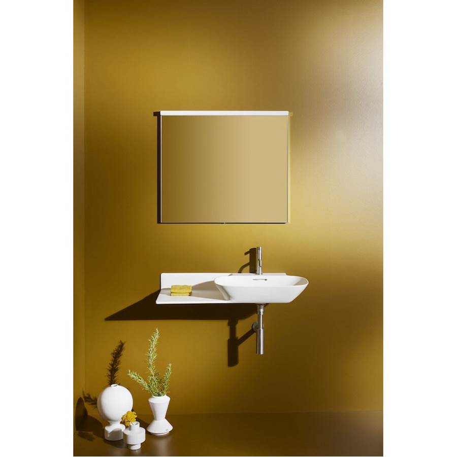 Washbasin console, shelf left, wall mounted