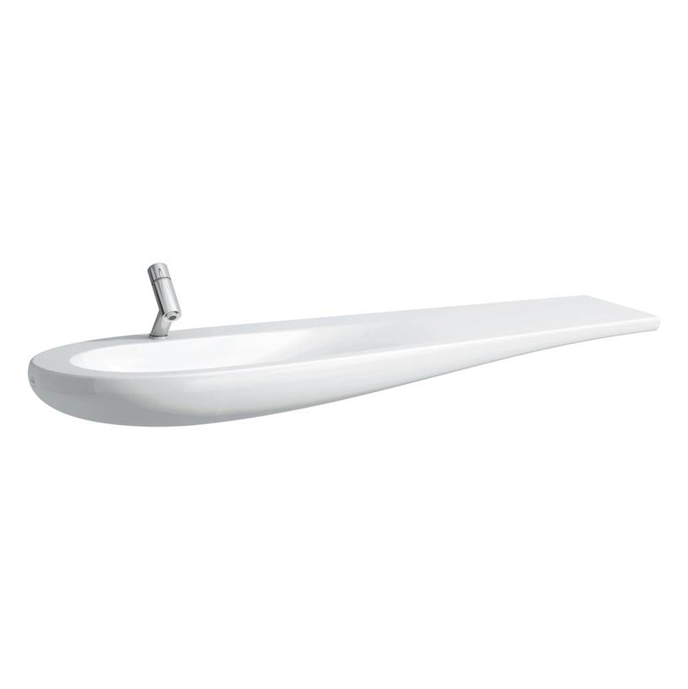 Laufen - Washbasin console, shelf right, with concealed overflow, incl. ceramic waste cover, wall mounted - Lcc White