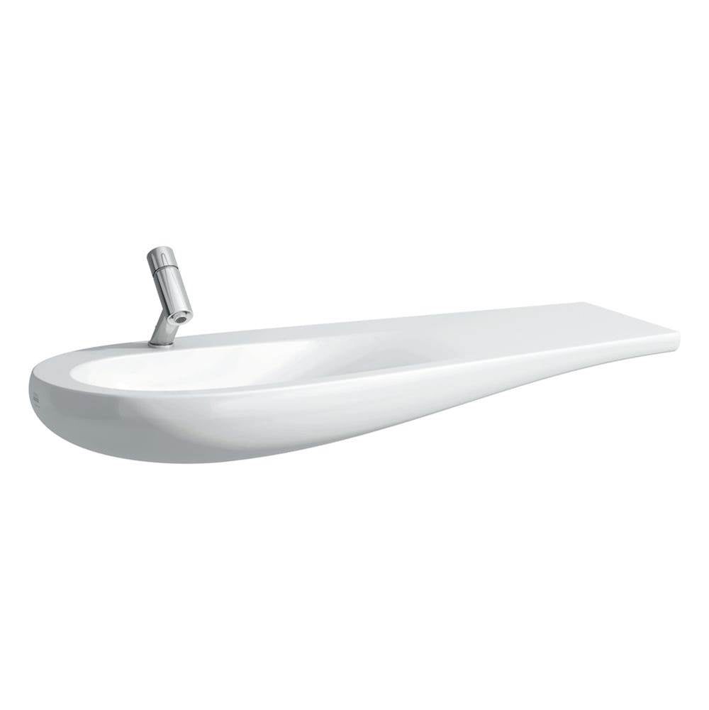 Laufen - Washbasin console, shelf right, with concealed overflow, incl. ceramic waste cover, wall mounted - Lcc White
