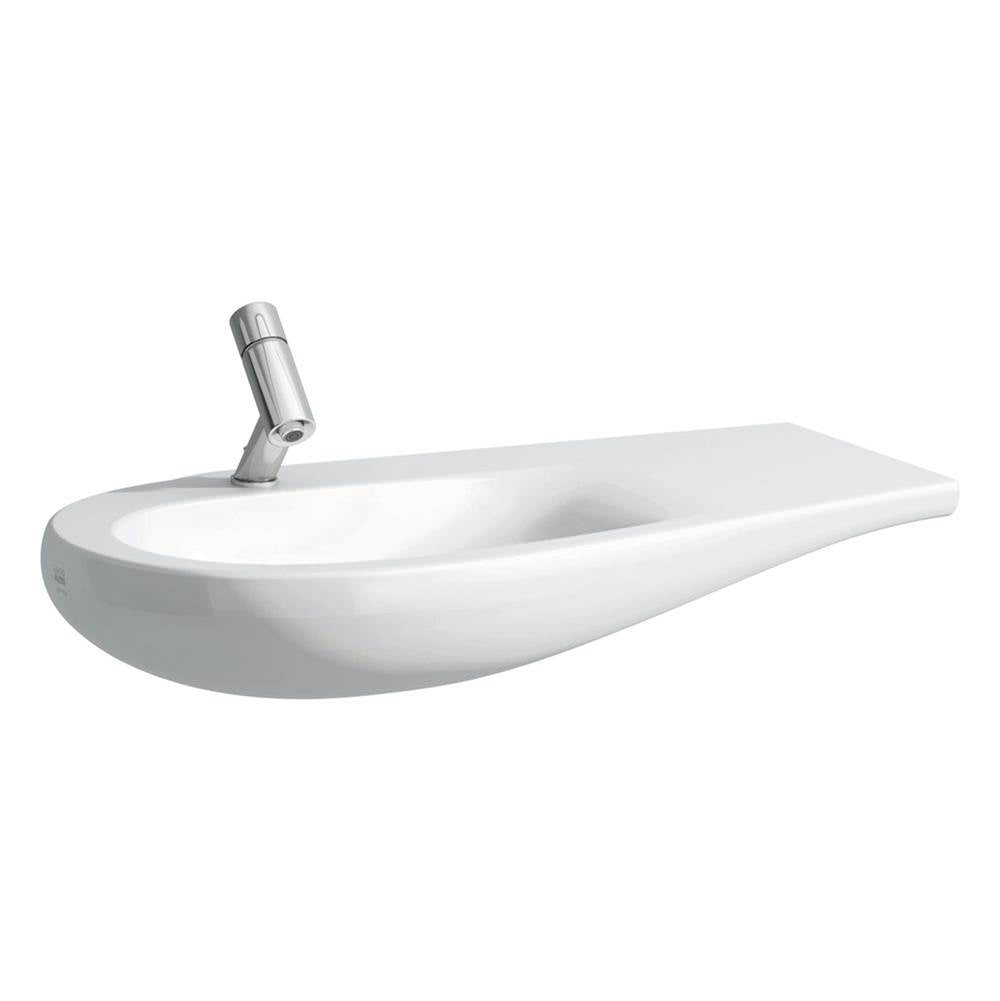 Laufen - Washbasin console, shelf right, with concealed overflow, incl. ceramic waste cover, wall mounted - Lcc White