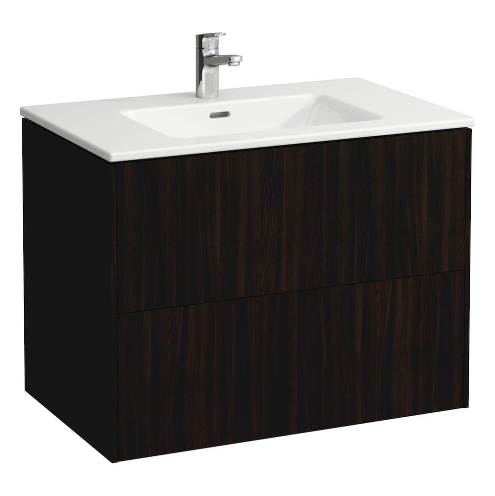 Combipack 800 mm, washbasin ''slim'' with vanity unit ''Base'' with 2 drawers, incl. drawer organizer, wall mounted
