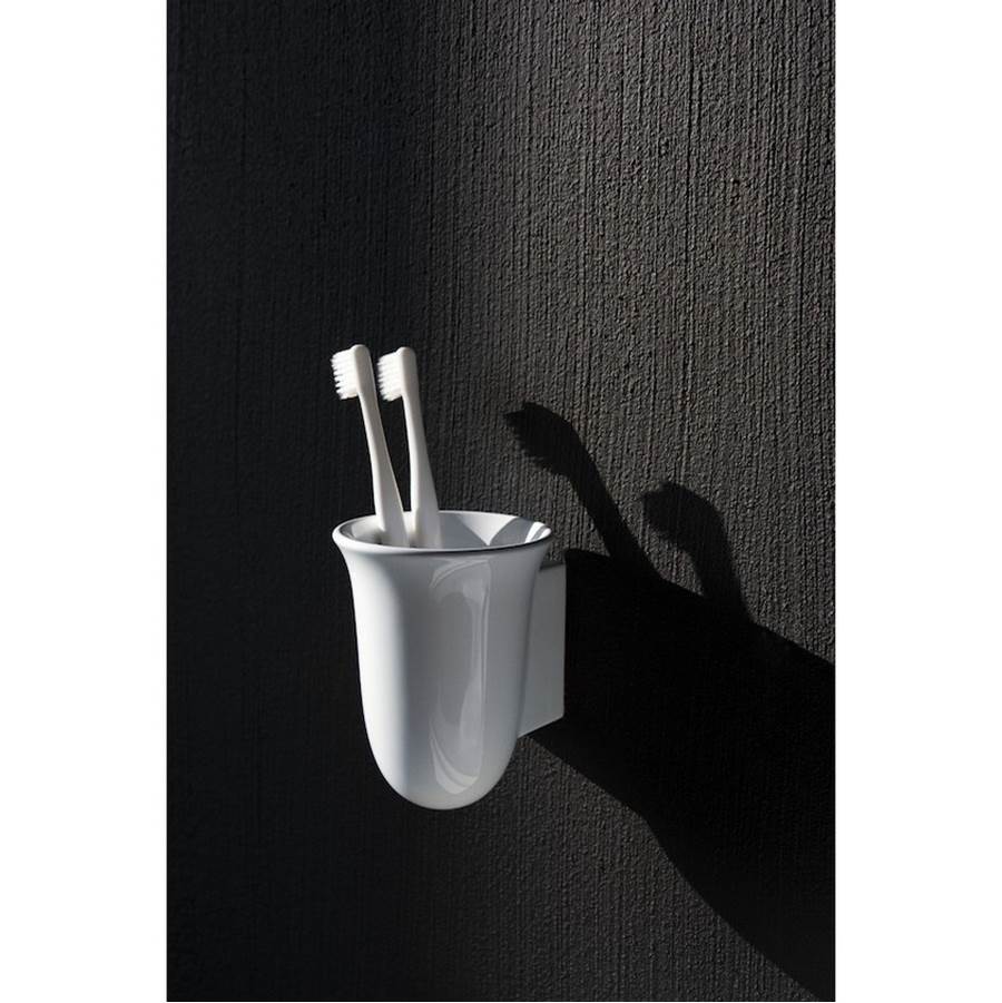 Ceramic tooth brush holder, incl. mounting material
