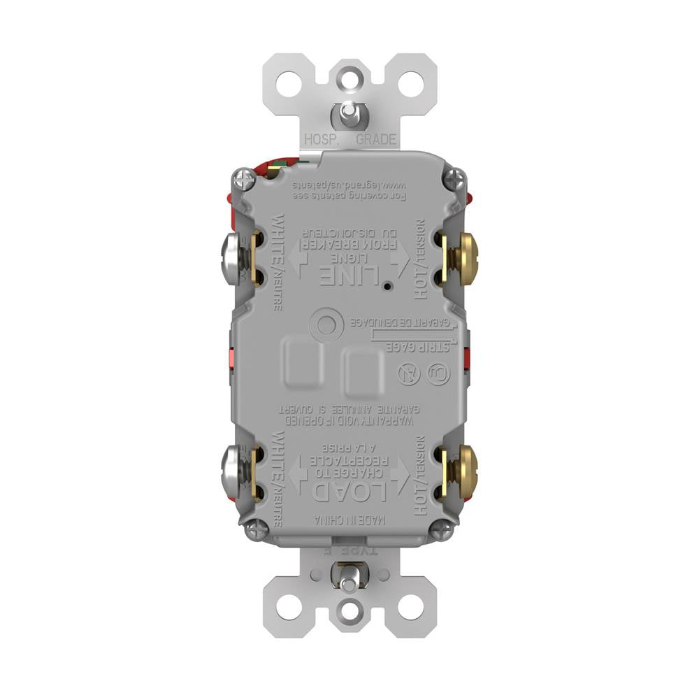 radiant Spec-Grade 20A Tamper-Resistant Self-Test GFCI Receptacle, Red