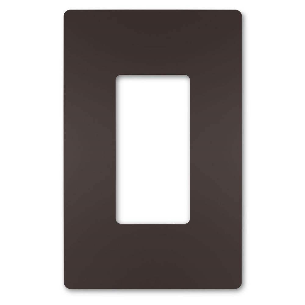 Legrand - radiant One-Gang Screwless Wall Plate, Dark Bronze - Dark Bronze