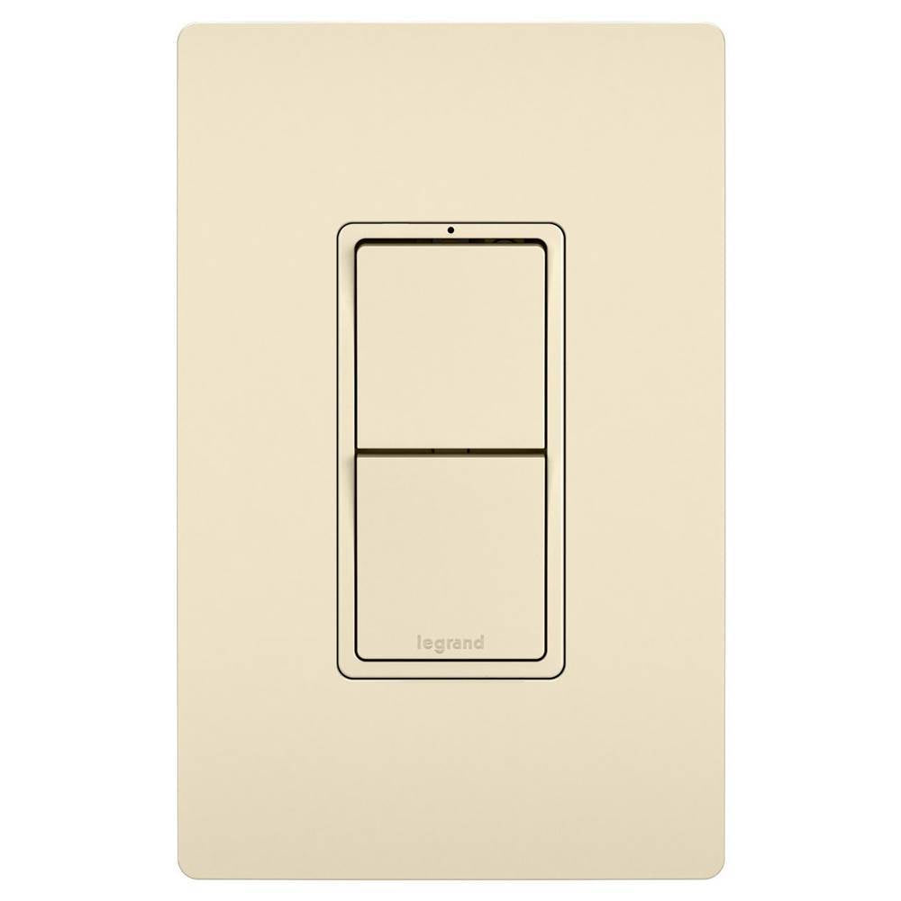 Legrand - radiant Two Single-Pole/3-Way Switches, Light Almond - Light Almond