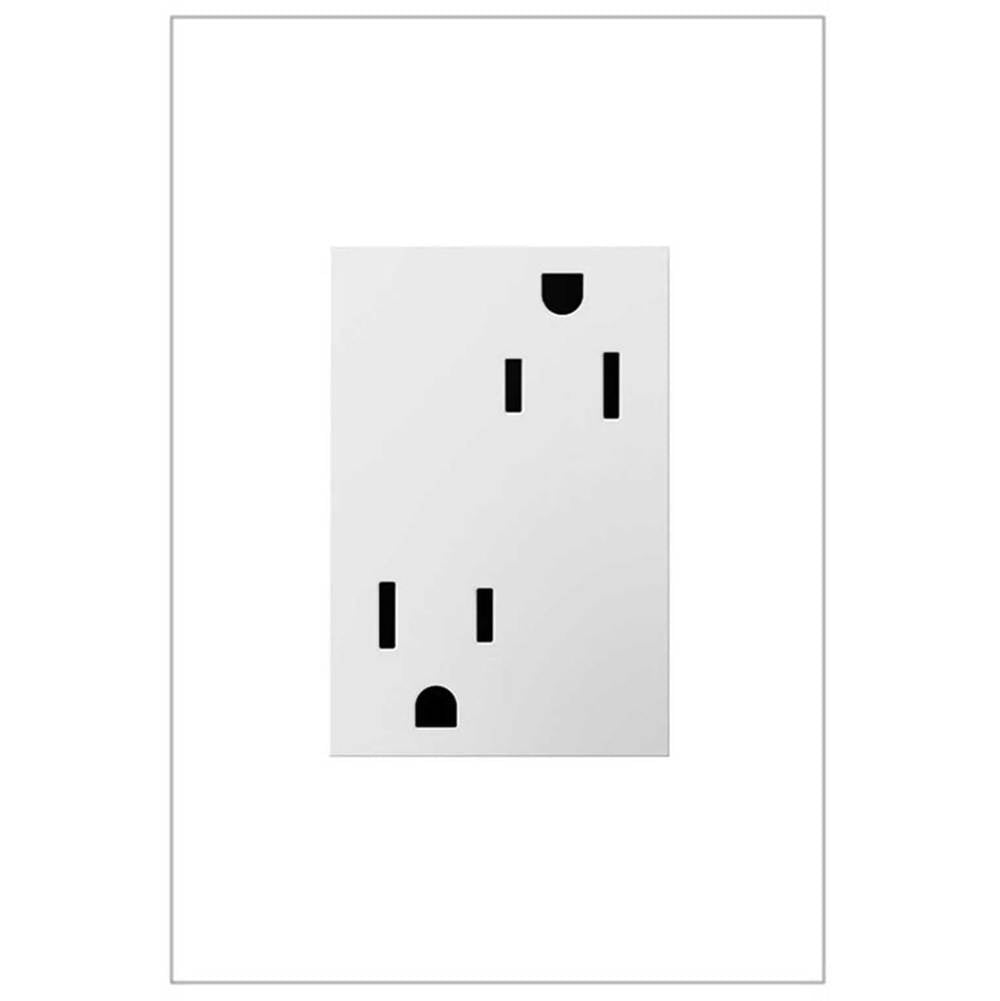 Legrand - Tamper-Resistant Outlet, Plus Size, 15A - White