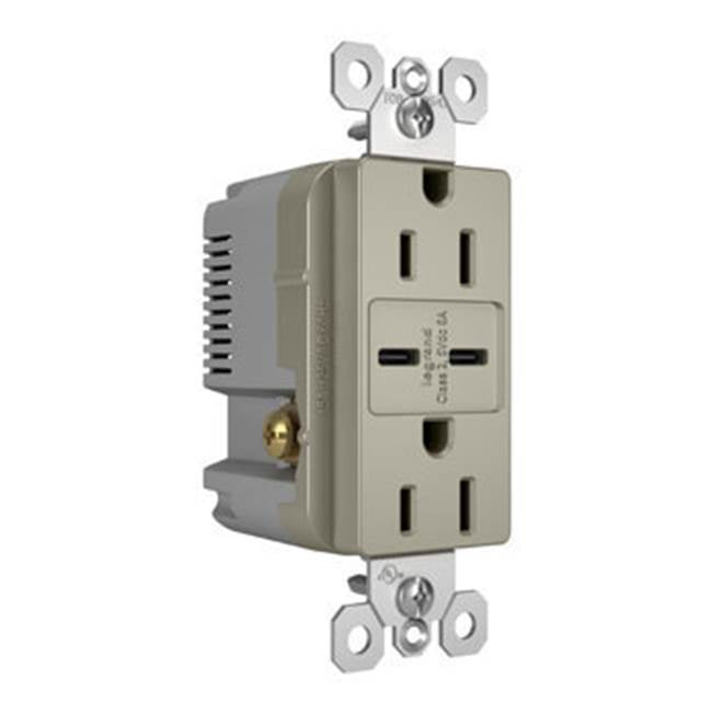 radiant 15A Tamper-Resistant Ultra-Fast USB Type C/C Outlet, Dark Bronze