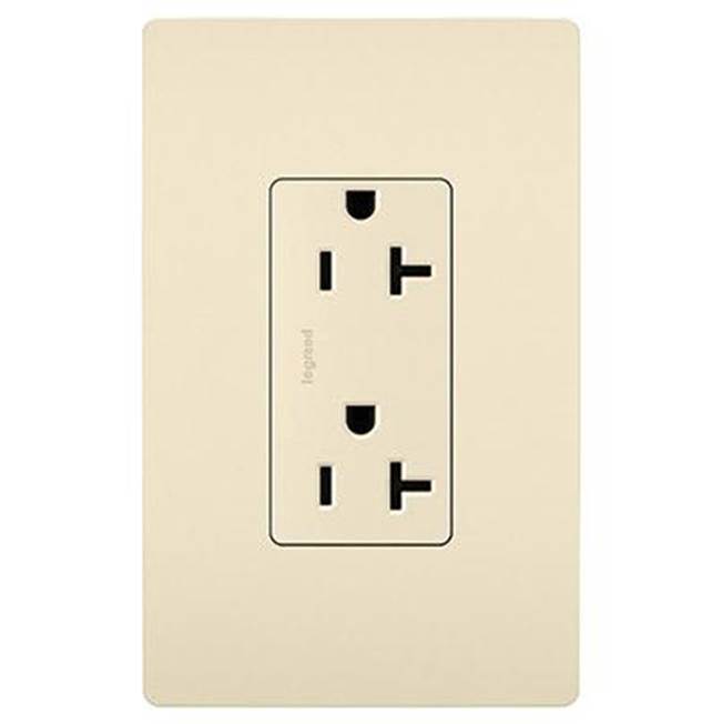 Legrand - radiant Spec-Grade 20A Tamper-Resistant Receptacle, Light Almond - Light Almond