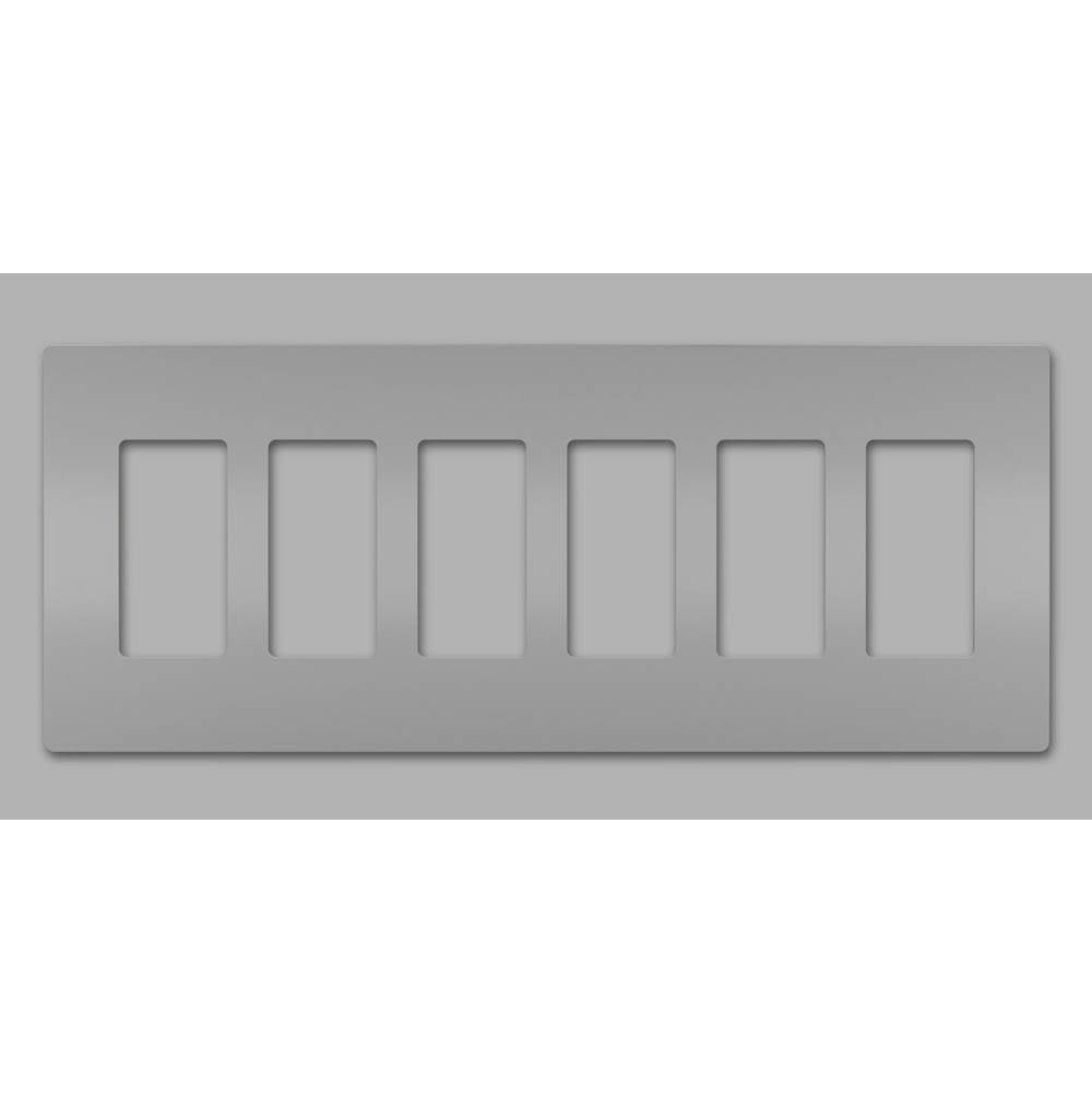 radiant Six-Gang Screwless Wall Plate, Brown