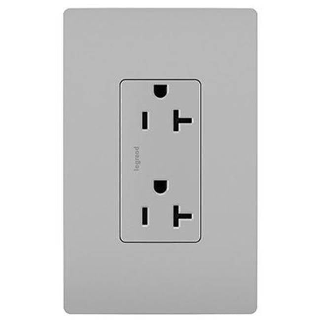 Legrand - radiant Spec-Grade 20A Tamper-Resistant Receptacle, Gray - Gray