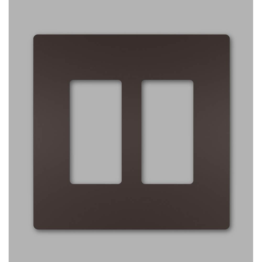 radiant Two-Gang Screwless Wall Plate, Dark Bronze