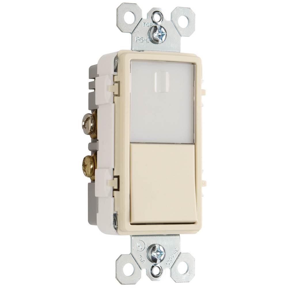 radiant Single-Pole/3-Way Switch with Night Light, Black