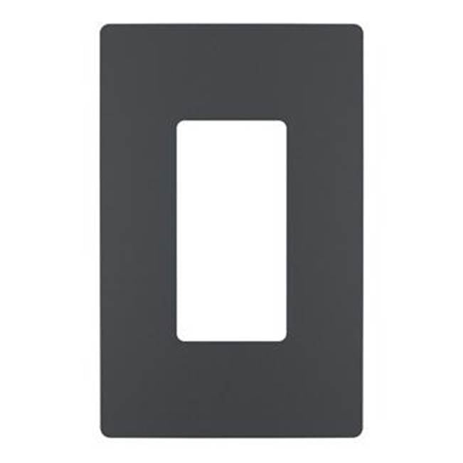 Legrand - radiant One-Gang Screwless Wall Plate, Graphite - Graphite