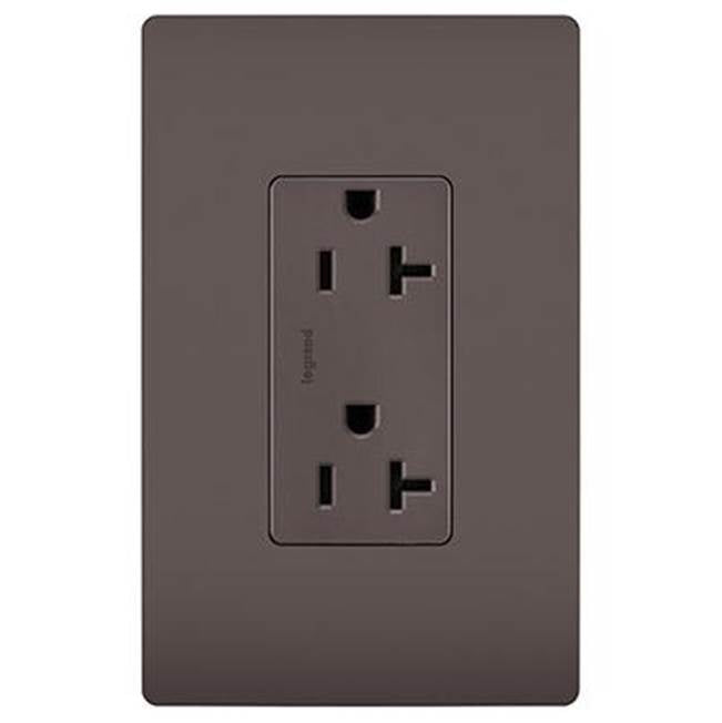 Legrand - radiant Spec-Grade 20A Tamper-Resistant Receptacle, Brown - Brown