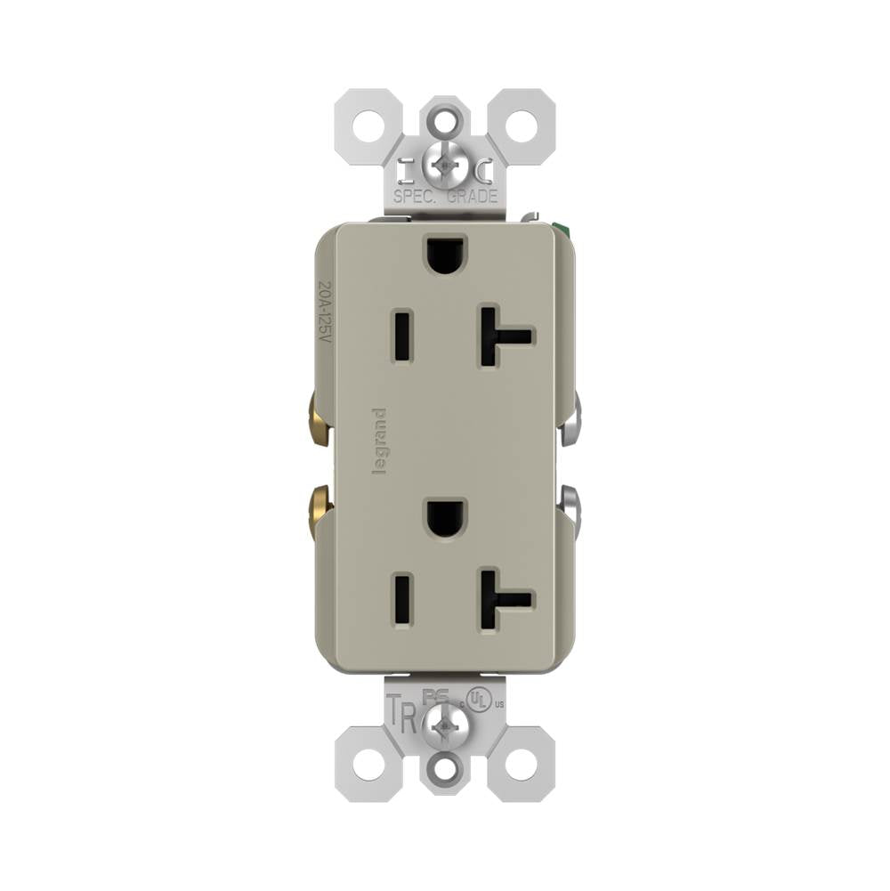 radiant Spec-Grade 20A Tamper-Resistant Receptacle, Dark Bronze