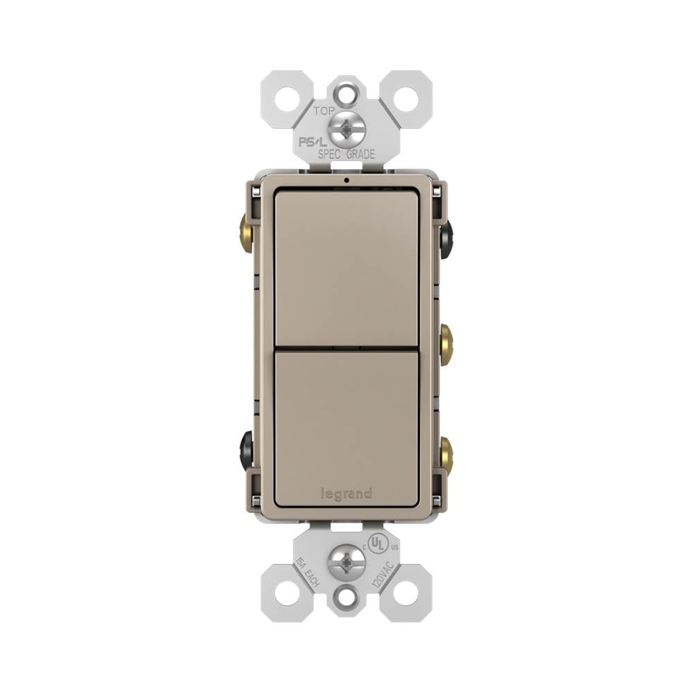 radiant Two Single-Pole/3-Way Switches, Dark Bronze