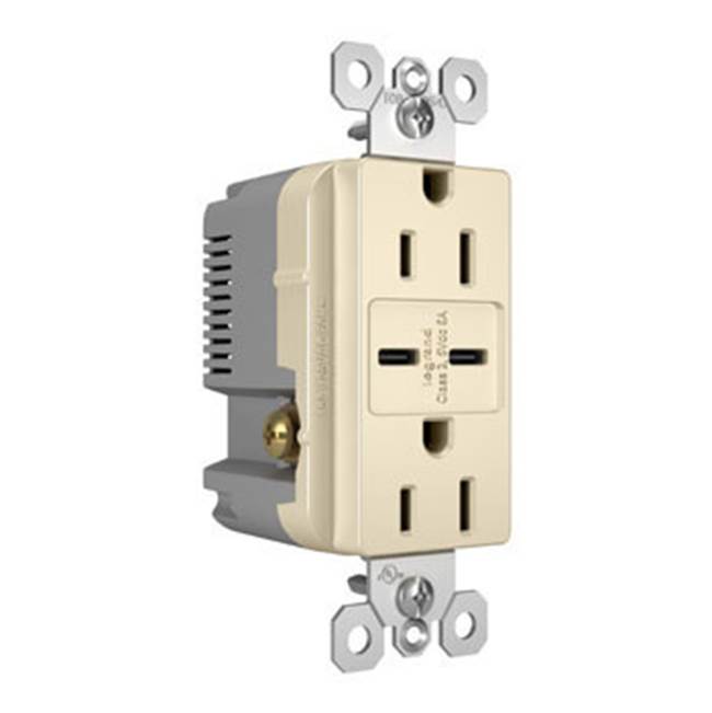 radiant 15A Tamper-Resistant Ultra-Fast USB Type C/C Outlet, Black