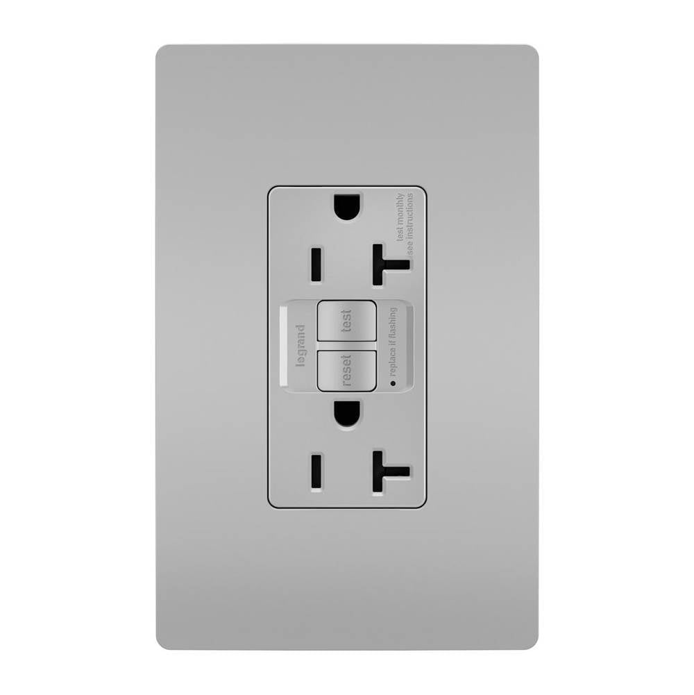 Legrand - radiant Spec-Grade 20A Tamper-Resistant Self-Test GFCI Receptacle, Gray - Gray