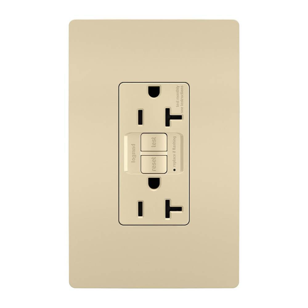 Legrand - radiant Spec-Grade 20A Tamper-Resistant Self-Test GFCI Receptacle, Ivory - Ivory