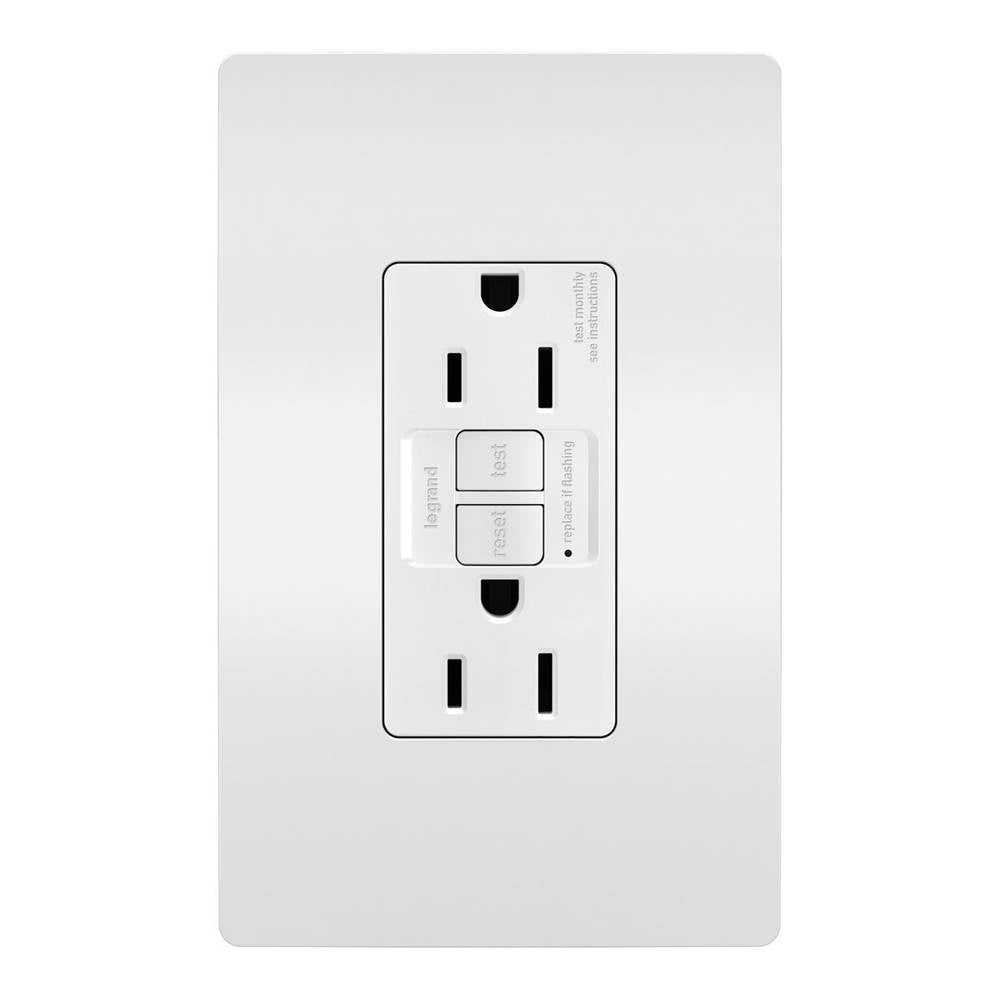 Legrand - radiant Spec-Grade 15A Tamper-Resistant Self-Test GFCI Receptacle, White - White