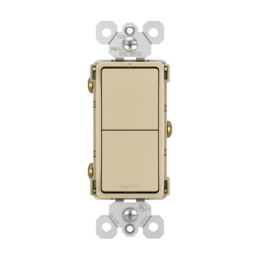 radiant Two Single-Pole Switches, Black