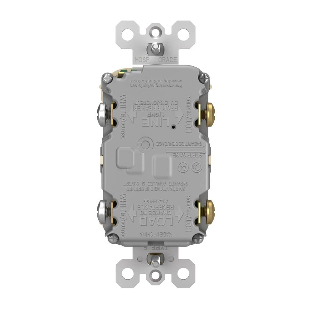 radiant Spec-Grade 15A Tamper-Resistant Self-Test GFCI Receptacle, Brown
