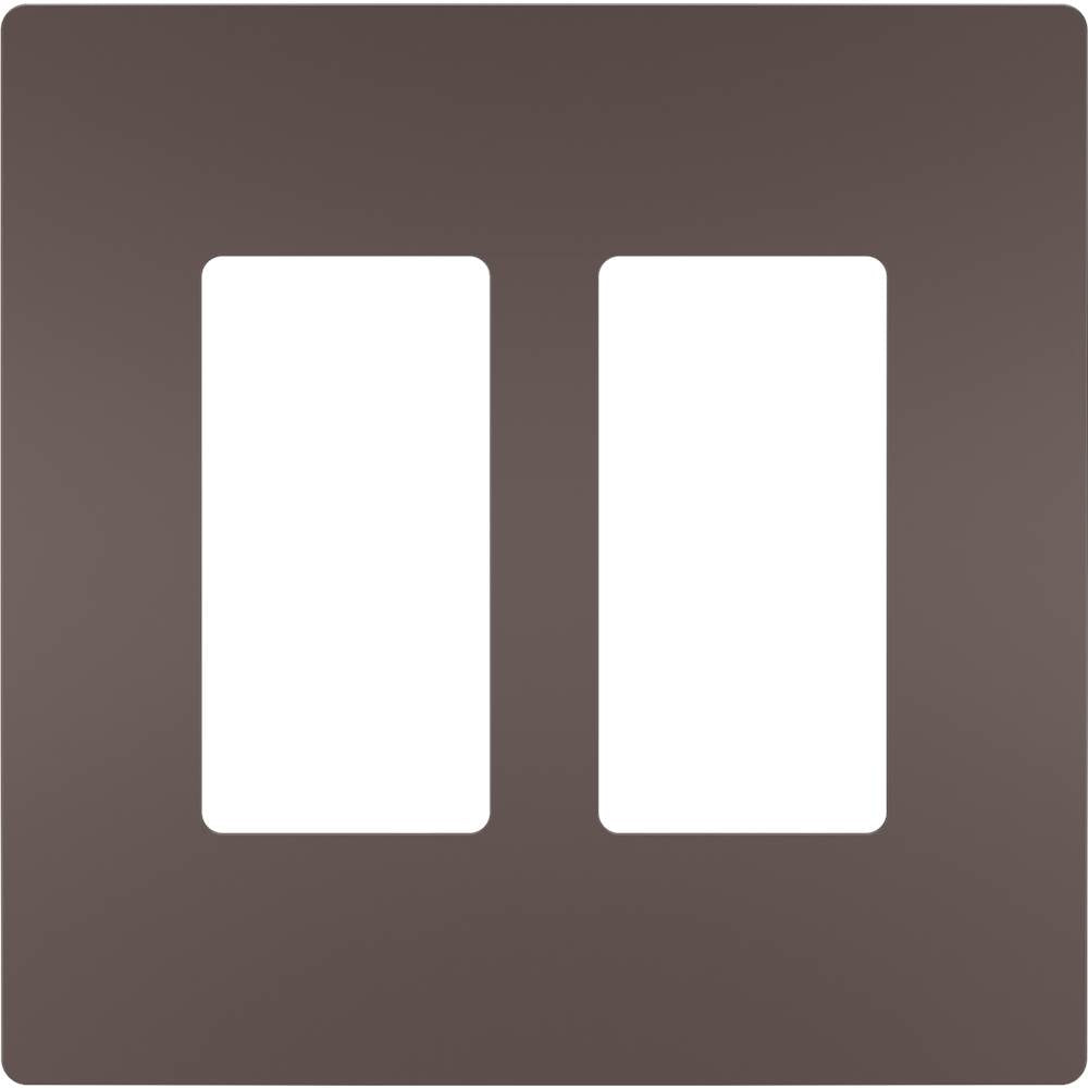 radiant Two-Gang Screwless Wall Plate, Dark Bronze