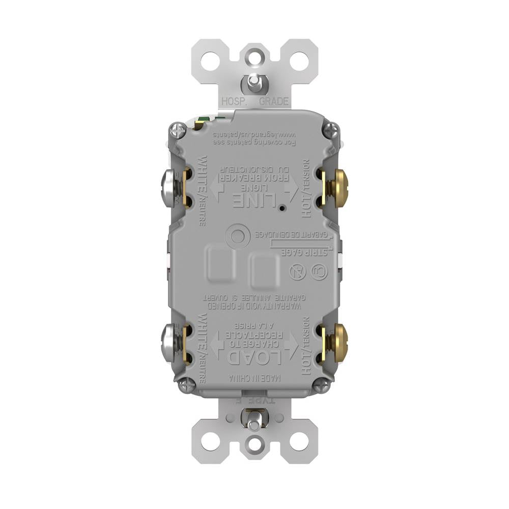 radiant Spec-Grade 20A Tamper-Resistant Self-Test GFCI Receptacle, Brown
