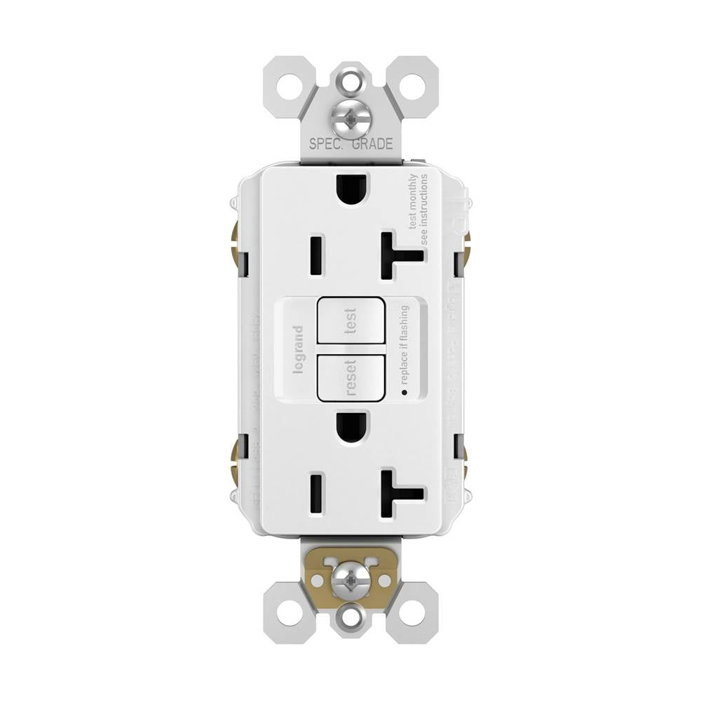 radiant Spec-Grade 20A Tamper-Resistant Self-Test GFCI Receptacle, Brown