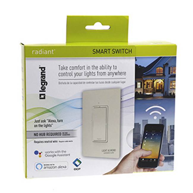 radiant Smart Switch, Wi-Fi, Light Almond