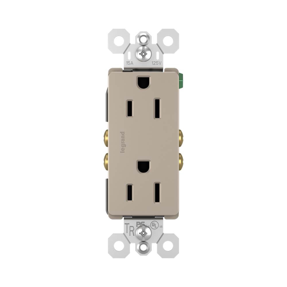 radiant 15A 125V Duplex Tamper-Resistant Outlet, Dark Bronze