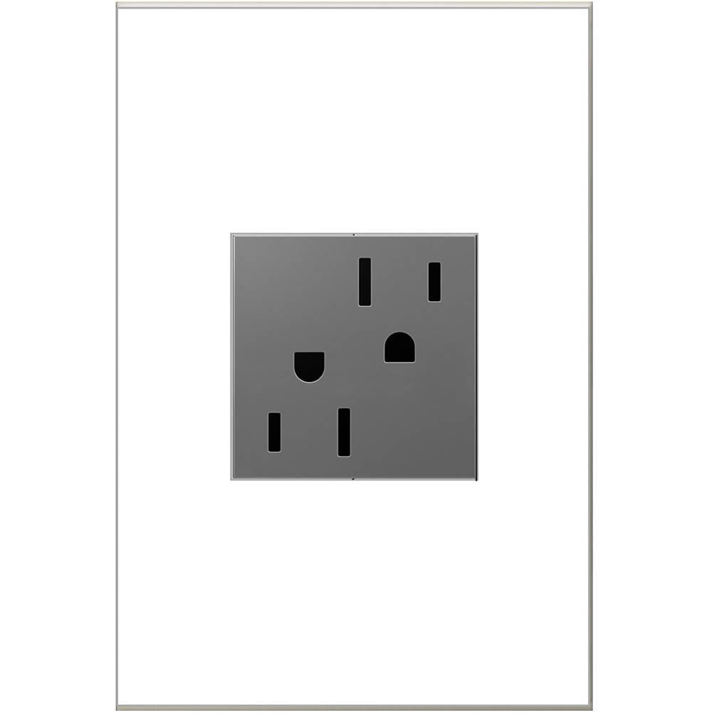 Legrand - Tamper-Resistant Outlet, 15A - Magnesium