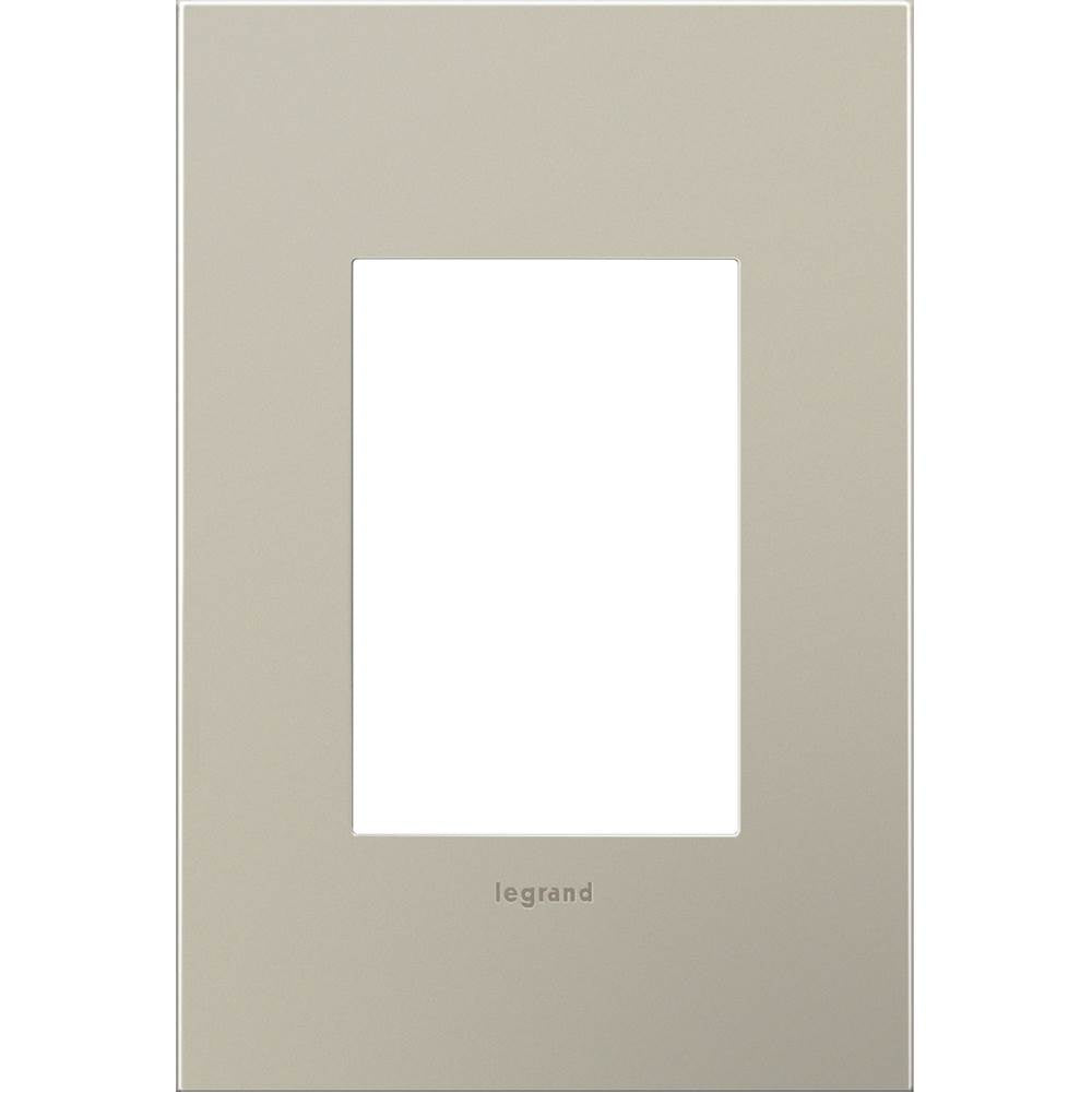 Legrand - Satin Nickel, 1-Gang + Wall Plate - Satin Nickel