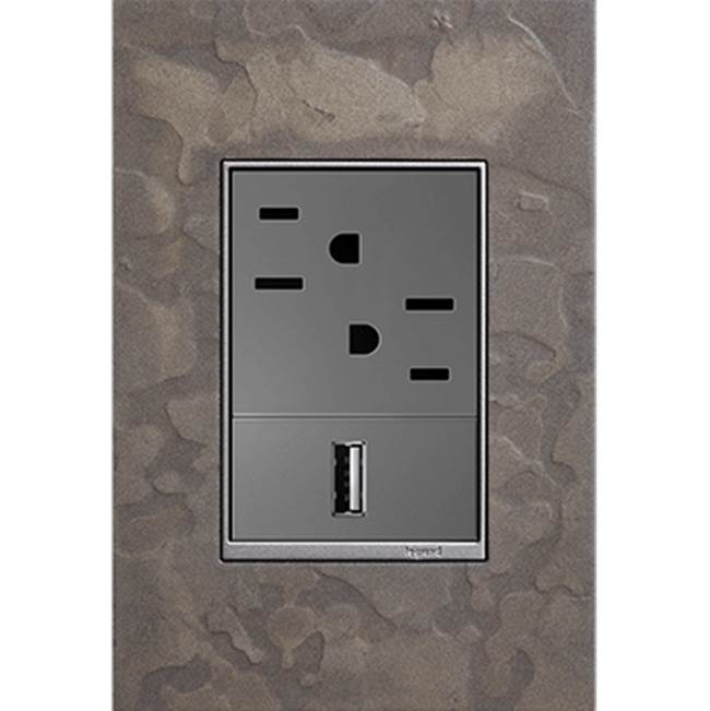 Hubbardton Forge Bronze, 1-Gang + Wall Plate
