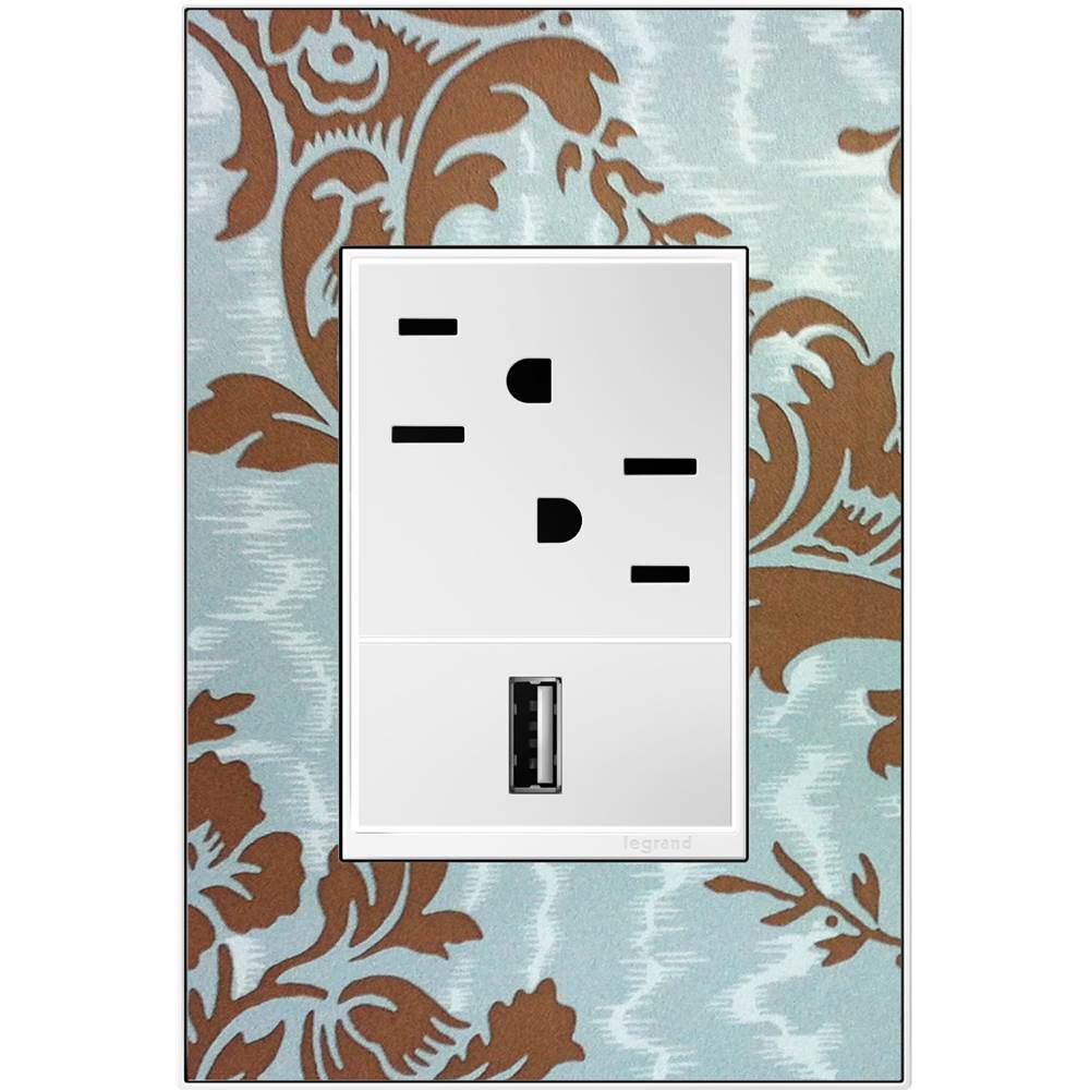 Custom Wall Plate, 1-Gang +, Magnesium Trim