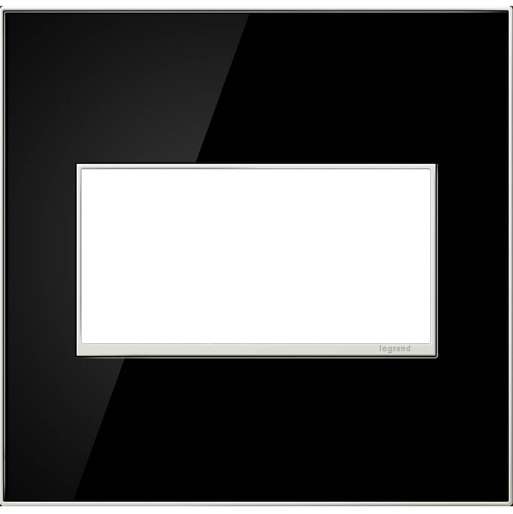 Legrand - Mirror Black, 2-Gang Wall Plate - Mirror Black